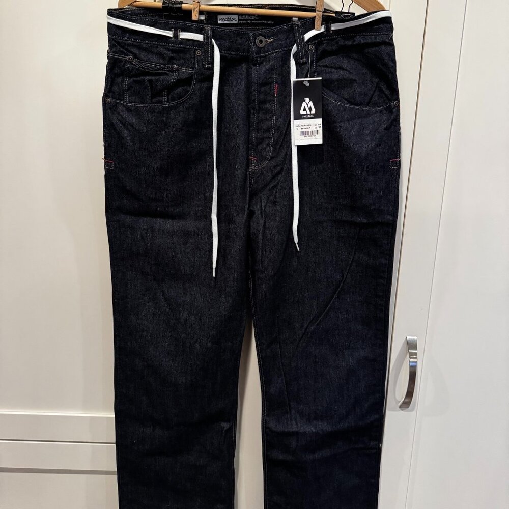 MATIX Triumph, relaxed fit dark blue, button fly, brand new with tags